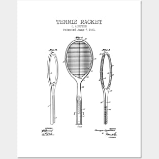 TENNIS RACKET patent Posters and Art